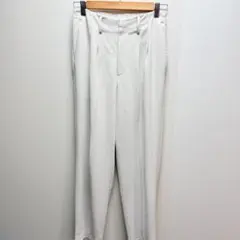 【UNIQLO】ユニクロ タックワイドパンツ スラックス 綺麗め ライトグレー