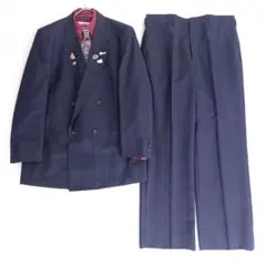 vintage セットアップ ダブルスーツ ネイビー モード カジュアル