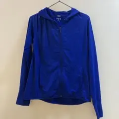 K1635 ユニクロ UVフード付きジップアップパーカー レディース L