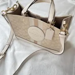 美品】COACH コーチ デンプシートート ハンドバッグ 2way シグネチャー