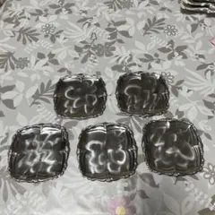お菓子、果物、小物入れ等シルバープレート5枚