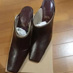 ZARA ダークブラウン ミュール 42サイズのサムネイル