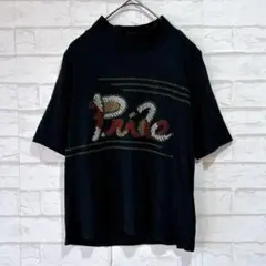 PRIDE 刺繍カットソー（38）黒 ハイネック 半袖 薄手 ストレッチ 春夏のサムネイル