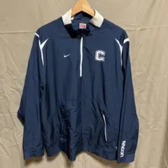 Nike UCONN ナイロンジャケット Lサイズ ハーフジップ