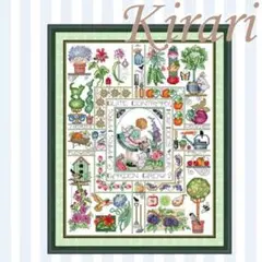 クロスステッチキット ガーデン 14CT 刺繍作成キット 図面印刷あり 初心者