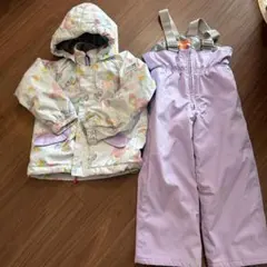 ユニコーンプリント 子供用スキーウェアセット【110㎝】女の子