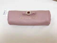 メゾンドフルール　パールビジュー合皮リボンペンケース　pink
