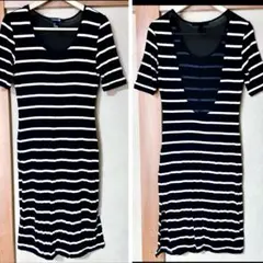 Forever21 ボーダー ロングニット 半袖 ワンピース Lサイズ【未着用】