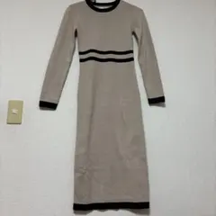 ROYAL PARTY ベージュニットワンピース Fサイズ