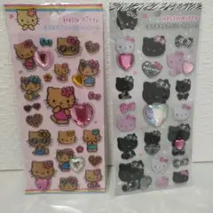 キラキララインストーンシール　ハローキティ 立体シール 2シートセット