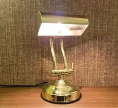 アンティーク レトロ バンカーズランプ ゴールド 朝日電器