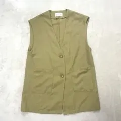 サマンサモスモスブルー イエロー Vネックベスト 黄色 トップス レディース 秋