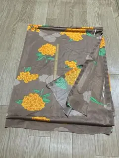 49昭和レトロ　紫陽花の花柄の柔らかい生地 155×175未使用品