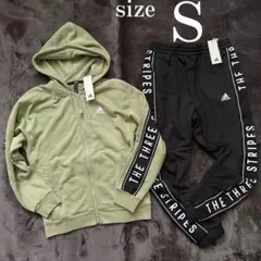 アディダス スウェット 上下セット パーカー スウェットパンツ セットアップ S