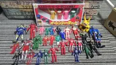 オレンジャー5セットと戦隊ヒーローのフィギュア
