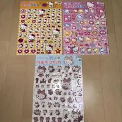 韓国 ダイソー ハローキティ ステッカー 3種セット