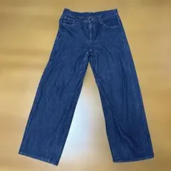 GUワイドレッグ デニムパンツLGU