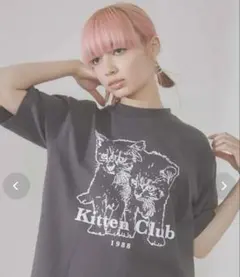 メリージェニー　KITTEN CLUB T（チャコールグレー）