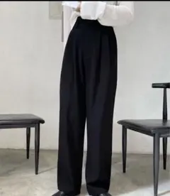 me+em select ミームセレクト ハイウエストカラータックスラックス