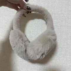 ベージュ ファー 耳あて・イヤーマフ