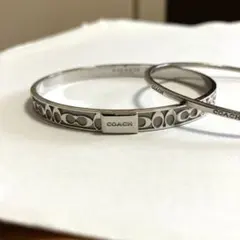 COACH バングル 2本セット シルバー