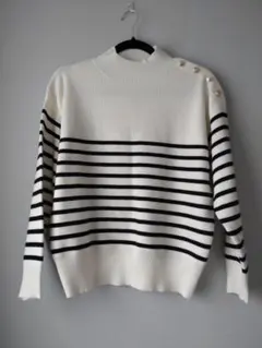 DRESKIP ストライプ ハイネックセーター試着のみ未使用タグ無し
