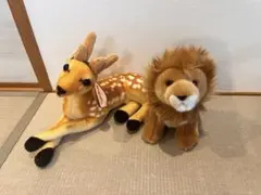 シカ・ライオン　ぬいぐるみ 2体セットのサムネイル