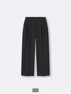 GUタックワイドパンツ S ブラック