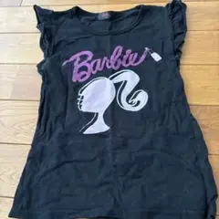Barbie Tシャツ 130 黒 フリル袖