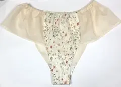 Lサイズふわふわフンティ★花柄＆無地　ベージュのサムネイル