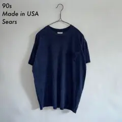 90s アメリカ製 Sears シアーズ ポケT ネイビー XLサイズ
