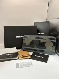 美品】DIESEL ディーゼル ラウンドファスナー長財布 カモフラ 迷彩 