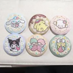 サンリオ 刺繍缶バッジ 6種セット