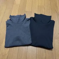ユニクロ　ストレッチコットンタートルネックT(長袖)