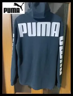 PUMA ブラック メンズ　ジップアップパーカー　Ｌサイズ
