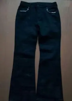 【リメイク】コーティング y2k スタッズ フレアデニムパンツ