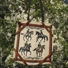 乗馬 馬 馬柄エコバッグ クラシック イギリス 新品