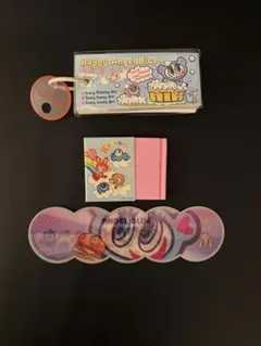 エンジェルブルー文房具セット/シール、ミニシール帳、消しゴム平成レトロ/匿名配送