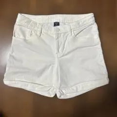 GAP kids 150 白のコーデュロイハーフパンツ　短パン