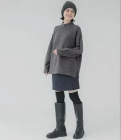 coca コカ　ヤク風ハイネックニットトップス