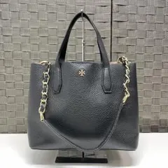 チ*コ様 Tory Burch ブラックレザートートバッグ