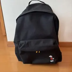 ミッキー刺繍 黒 リュック