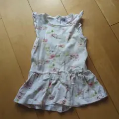 PETIT BATEAU フラワープリント ワンピース 24m