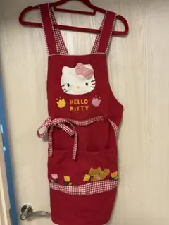 ハローキティ　エプロン　レトロ