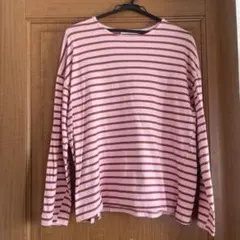 ピンクボーダーロンT