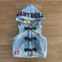 BABYDOLL フード付きベスト 80