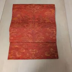 オレンジ系 花柄 名古屋帯