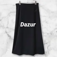 Ld483＊美品⭐️ダジュール ロングスカート 日本製 レーヨン 黒 76-99