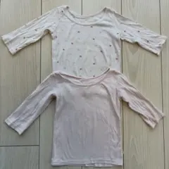 ユニクロ 長袖シャツ肌着 2枚セット 80cm