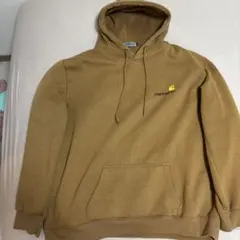 美品』CARHARTT フード付きパーカー Sマスタード 黄色 カーハート 